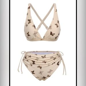 Retro Stage BUTTERFLY MESH LACE-UP 2 pc SWIMSUIT